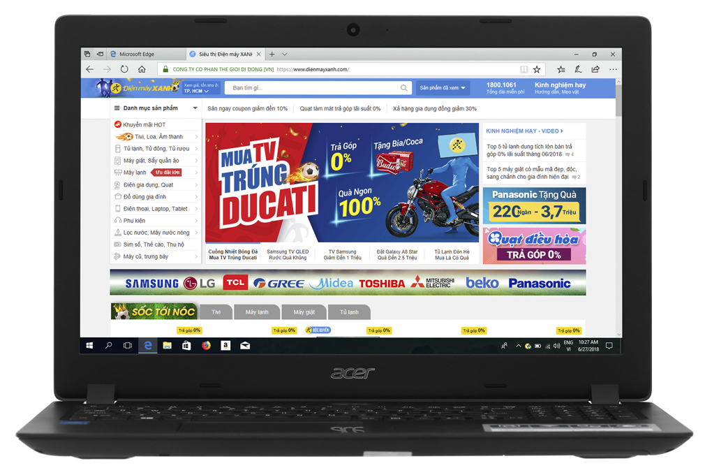 Laptop Acer Aspire A315 31 P2LJ N4200/4GB/500GB/Win10 (NX.GNTSV.010) Màu Đen