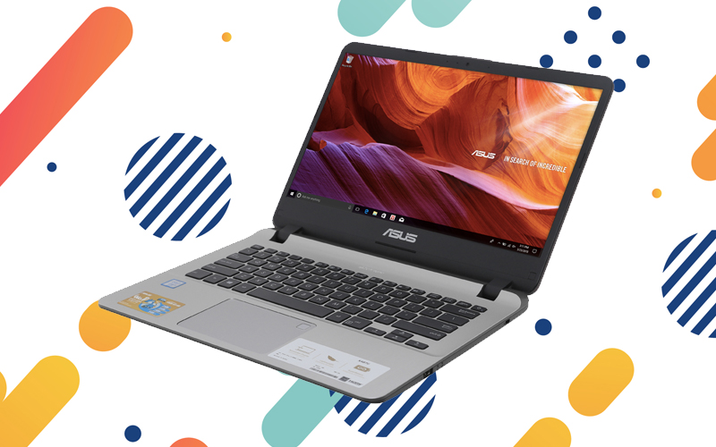 Thiết kế của laptop nhỏ gọn Asus VivoBook X407UA i3