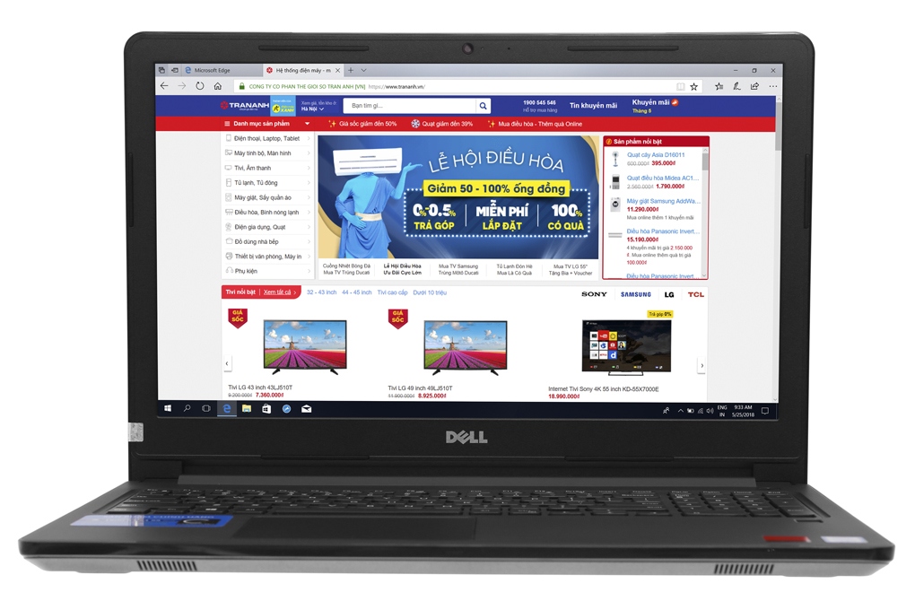 Laptop Dell Vostro 3578 i5 8250U/4GB/1TB/2GB M520/Win10/(P63F002V78B) - 3