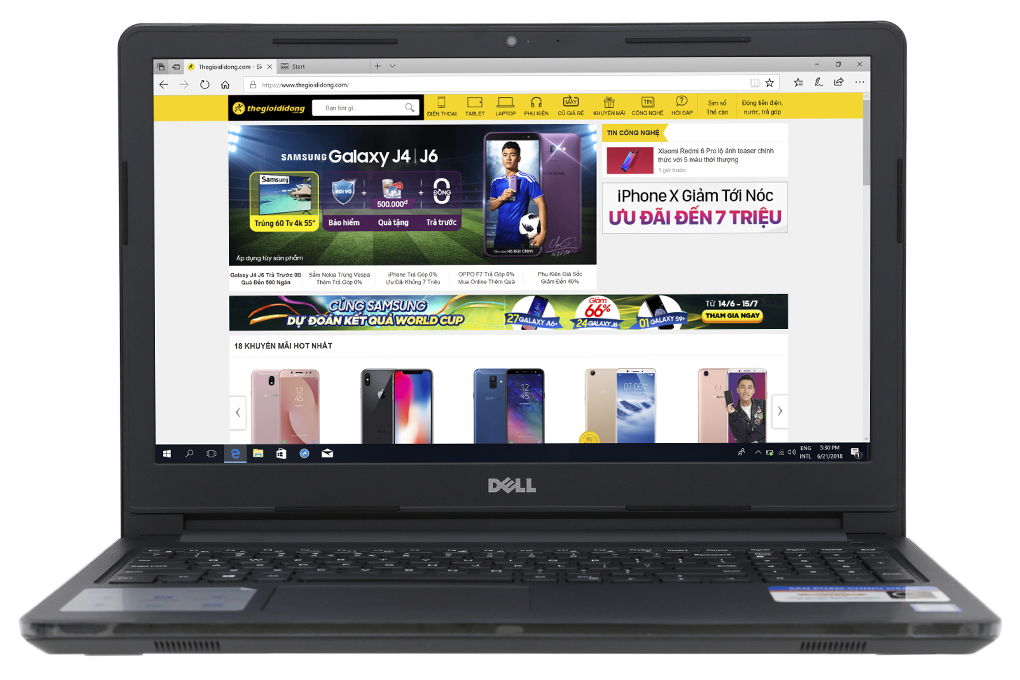 Laptop Dell Inspiron 3576 i3 8130U/4GB/1TB/Win10/(P63F002N76B) - 3