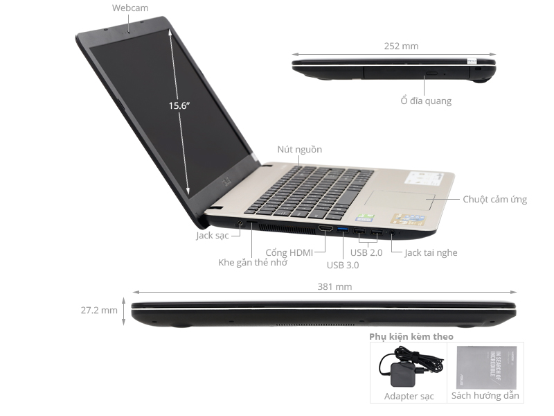 Asus VivoBook X540UB i3 6006U/4GB/1TB/MX110 2GB/Win10/(DM024T)