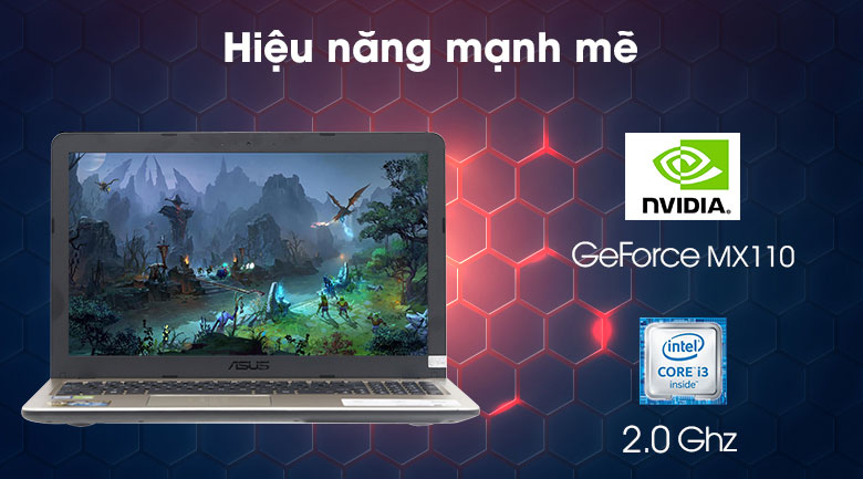 Laptop Asus VivoBook X540UB i3 6006U/4GB/1TB/MX110 2GB/Win10/(DM024T)