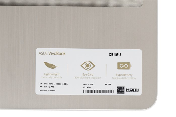 Laptop Asus VivoBook X540UB i3 6006U/4GB/1TB/MX110 2GB/Win10/(DM024T) Màu Đen