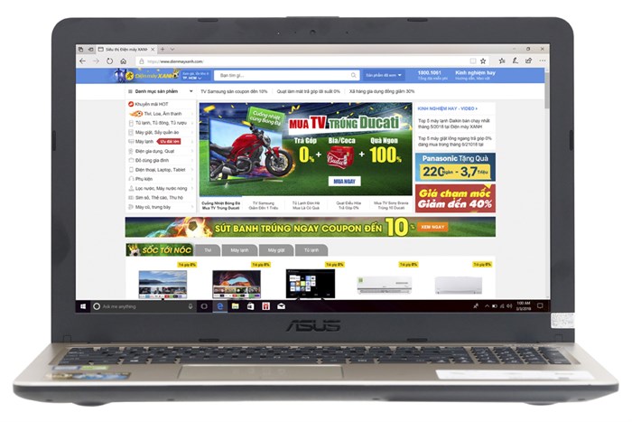 Laptop Asus VivoBook X540UB i3 6006U/4GB/1TB/MX110 2GB/Win10/(DM024T) Màu Đen