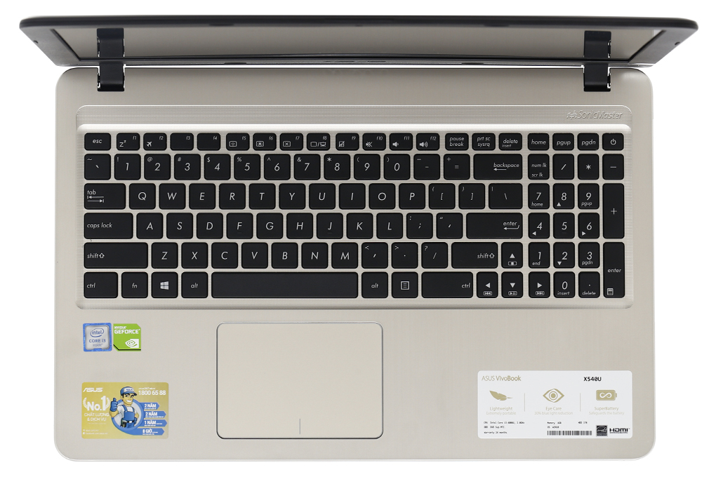 Laptop Asus VivoBook X540UB i3 6006U/4GB/1TB/MX110 2GB/Win10/(DM024T) Màu Đen