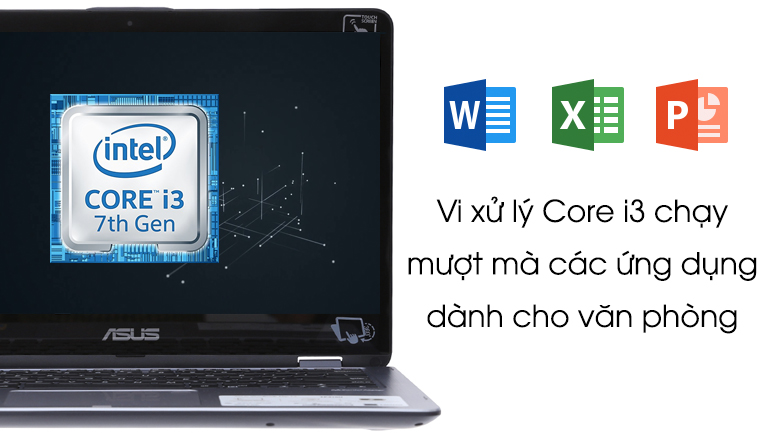 Laptop Asus VivoBook TP410UA i3 7100U/4GB/1TB/Win10/(EC228T)