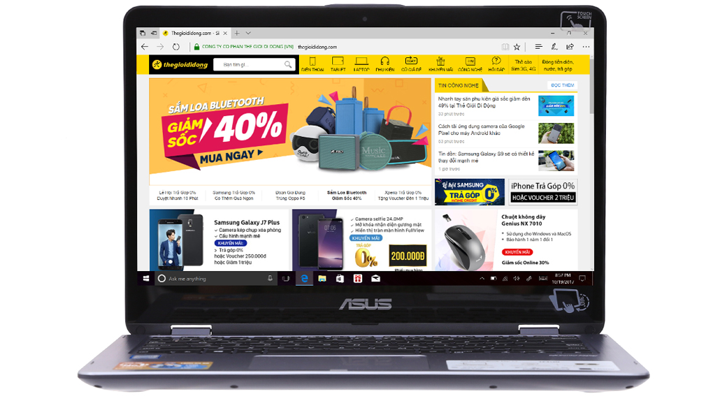 Laptop Asus VivoBook TP410UA i3 7100U/4GB/1TB/Win10/(EC228T) Màu Xám