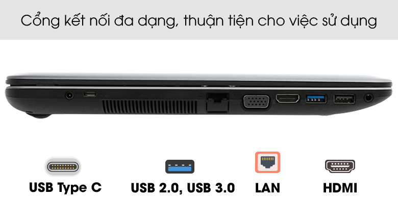 Laptop Asus VivoBook X541UA i3 6100U/4GB/1TB/Win10/(XO777T)