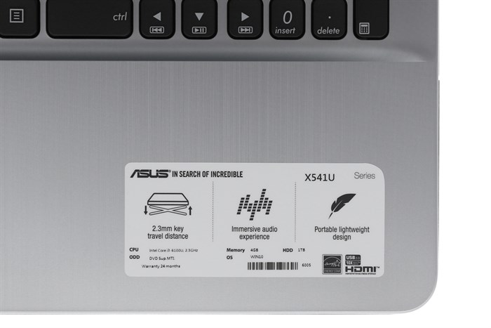 Laptop Asus VivoBook X541UA i3 6100U/4GB/1TB/Win10/(XO777T) Màu Xám