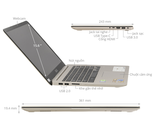 Asus VivoBook A510UF i5 8250U/4GB/1TB/2GB MX130/Win10/(EJ184T)