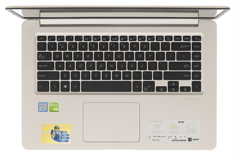 Laptop Asus VivoBook A510UF i5 8250U/4GB/1TB/2GB MX130/Win10/(EJ184T) Màu Vàng đồng