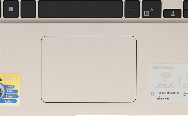 Laptop Asus VivoBook A510UF i5 8250U/4GB/1TB/2GB MX130/Win10/(EJ184T) Màu Vàng đồng