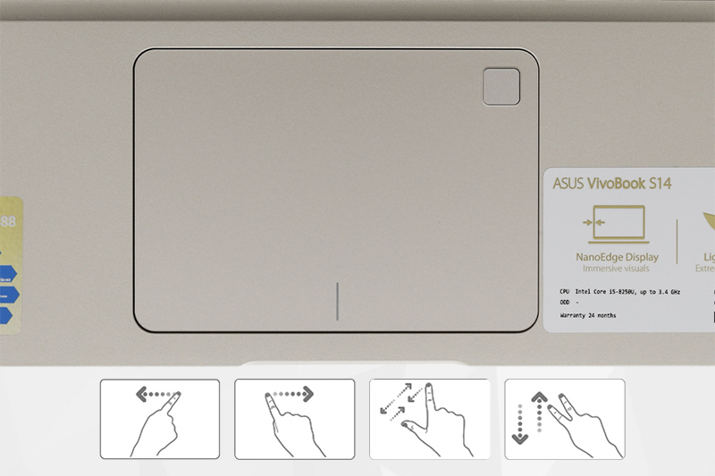 Máy tính xách tay Asus A411UA i5 8250U - TouchPad thông minh