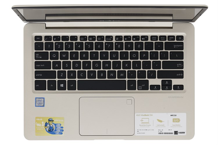 Laptop Asus A411UA i5 8250U/4GB/1TB/Win10/(EB678T) Màu Vàng đồng