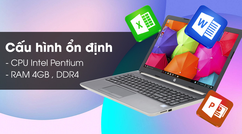 Laptop HP 15 da0048TU N5000/4GB/500GB/Win10 (4ME63PA)