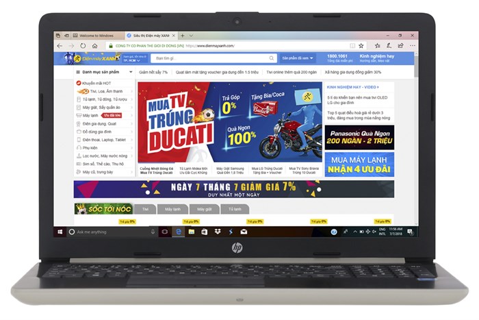 Laptop HP 15 da0048TU N5000/4GB/500GB/Win10 (4ME63PA) Màu Vàng đồng