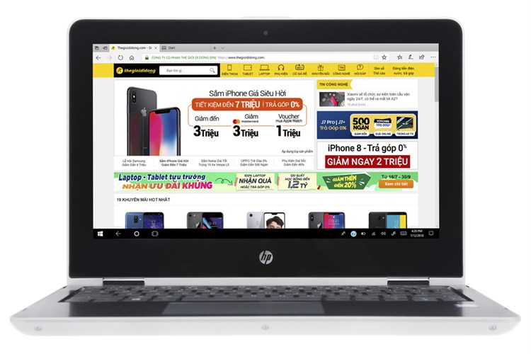 Laptop HP Pavilion X360 ad104TU i3 8130U/4GB/500GB/Win10 (4MF13PA) Màu Bạc