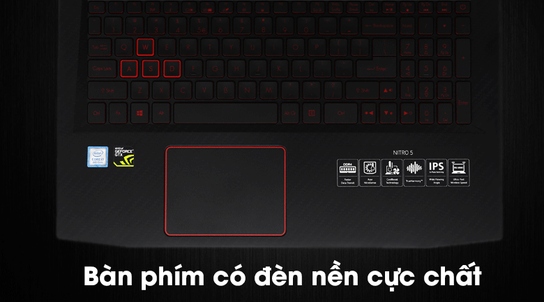 Laptop Acer Nitro 5 AN515 52 70AE i7 8750H/8GB/1TB/4GB GTX1050Ti/Win10/(Q3LSV.007)