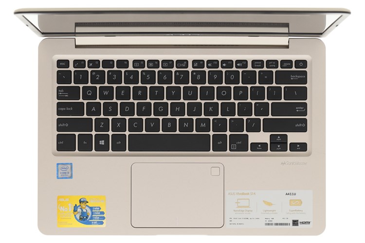 Laptop Asus VivoBook A411UA i3 8130U/4GB/1TB/Win10/(EB688T) Màu Vàng đồng