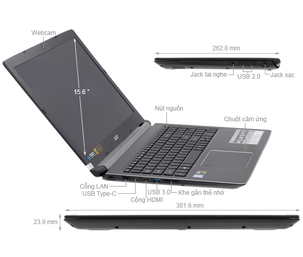 Acer Aspire A715 72G 54PC i5 8300H/8GB/1TB/4GB GTX1050/Win10 (GXBSV.003)