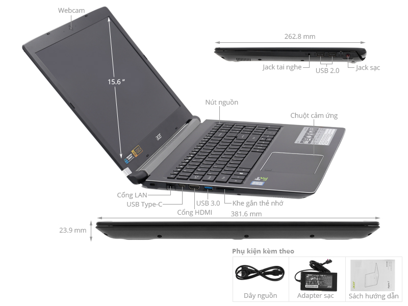 Acer Aspire A715 72G 54PC i5 8300H/8GB/1TB/4GB GTX1050/Win10 (GXBSV.003)