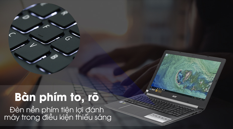 Laptop Acer Aspire A715 72G 54PC i5 8300H/8GB/1TB/4GB GTX1050/Win10 (GXBSV.003)