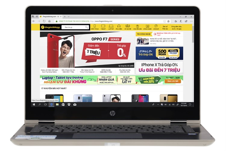 Laptop HP Pavilion x360 ba080TU i3 7100U/4GB/1TB/Win10/(3MR79PA)