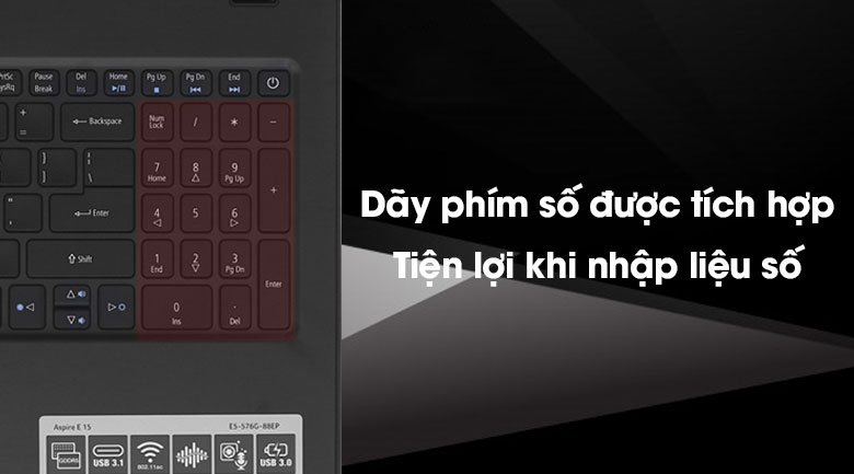 Laptop Acer Aspire E5 576G 52YQ i5 8250U/4GB/1TB/2GB MX130/Win10 (NX.GWNSV.001)