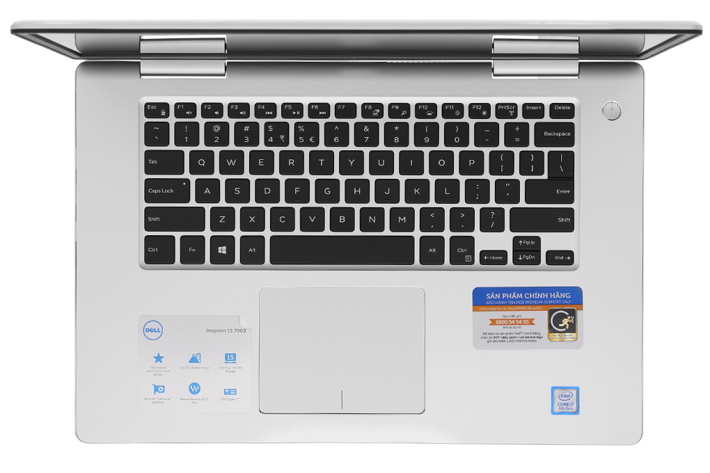 Laptop Dell Inspiron 7570 i7 8550U/8GB/1TB+128GB/4GB MX130/Win10/Office365/(782P82) Màu Bạc