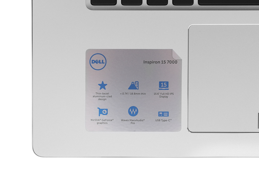 Laptop Dell Inspiron 7570 i7 8550U/8GB/1TB+128GB/4GB MX130/Win10/Office365/(782P82) Màu Bạc