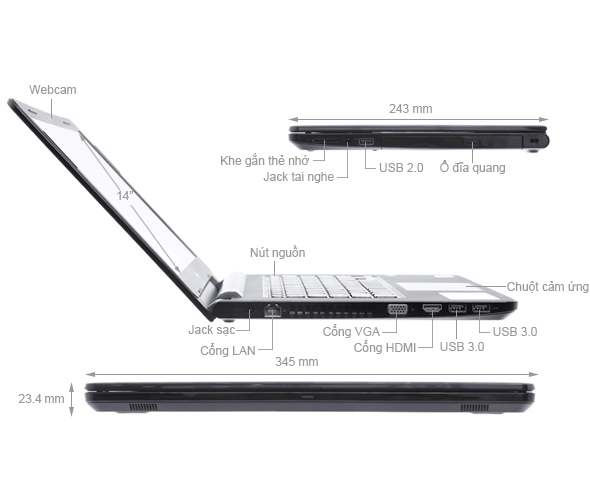 Dell Vostro 3468 i3 7020U/4GB/1TB/Win10/(70161069)