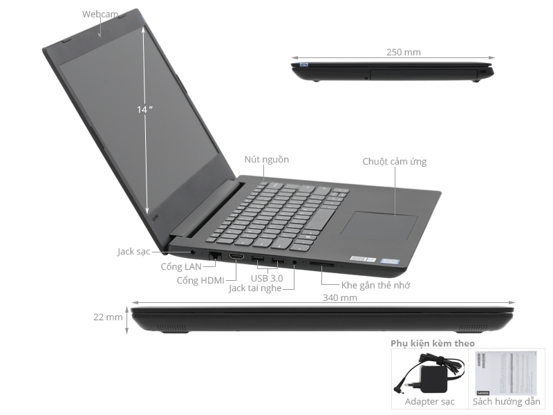 Lenovo IdeaPad 130 14IKB i3 7020U/4GB/1TB/Win10/(81H60017VN)