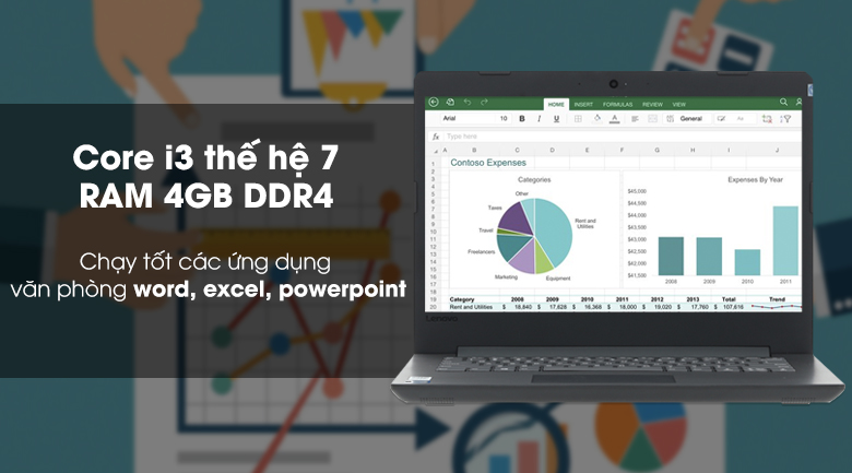 Laptop Lenovo IdeaPad 130 14IKB i3 7020U/4GB/1TB/Win10/(81H60017VN)
