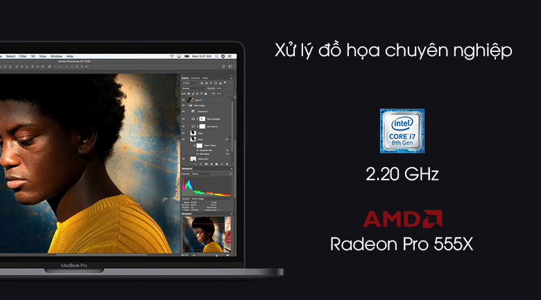 Laptop Apple MacBook Pro Touch 2018 i7 2.2GHz/16GB/256GB (MR932SA/A)