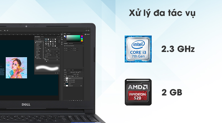 Laptop Dell Inspiron 3576 i3 7020U/4GB/1TB/2GB AMD 520/Win10/(C5I3132W)