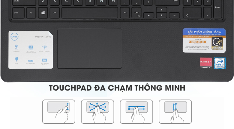 Laptop Dell Inspiron 3576 i3 7020U/4GB/1TB/2GB AMD 520/Win10/(C5I3132W)