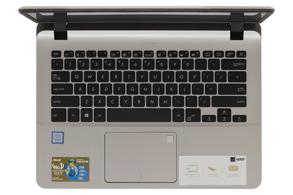 Laptop Asus VivoBook  X407UA i3 7020U/4GB/1TB/Win10 (BV351T)