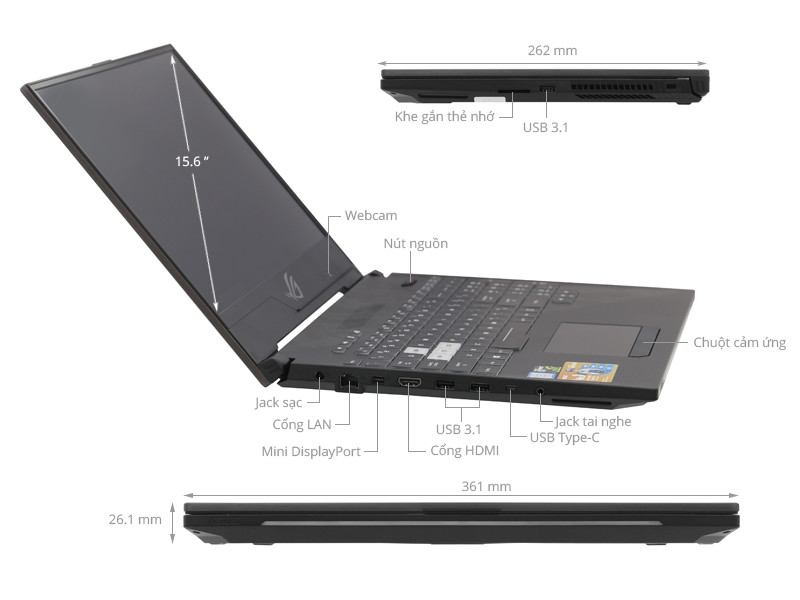 Asus ROG Strix Scar GL504GM i7 8750H/16GB/1TB+128GB/6GB GTX1060/Win10/(ES044T)