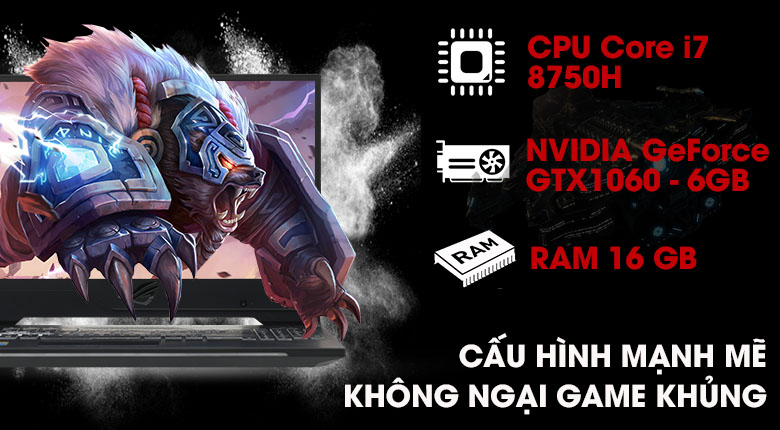 Laptop Asus ROG Strix Scar GL504GM i7 8750H/16GB/1TB+128GB/6GB GTX1060/Win10/(ES044T)