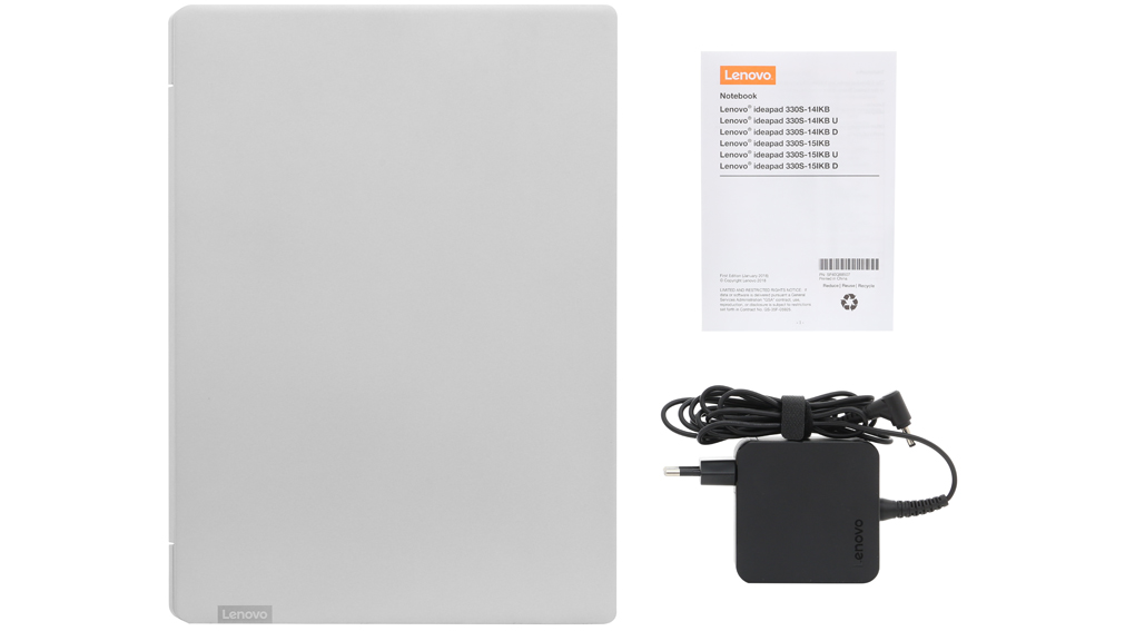 Bộ sản phẩm gồm: Sách hướng dẫn, Thùng máy, Sạc Laptop Lenovo