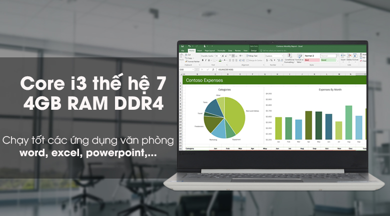 Laptop Lenovo IdeaPad 330S 14IKB i3 7020U/4GB/1TB/Win10/(81F400NMVN)