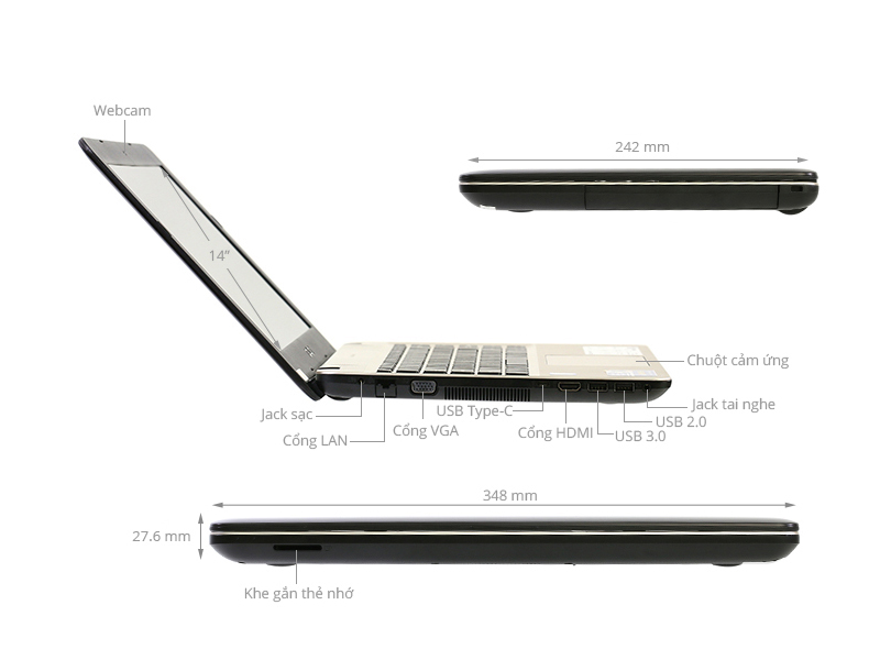 Asus VivoBook X441MA N5000/4GB/1TB/Win10 (GA024T)