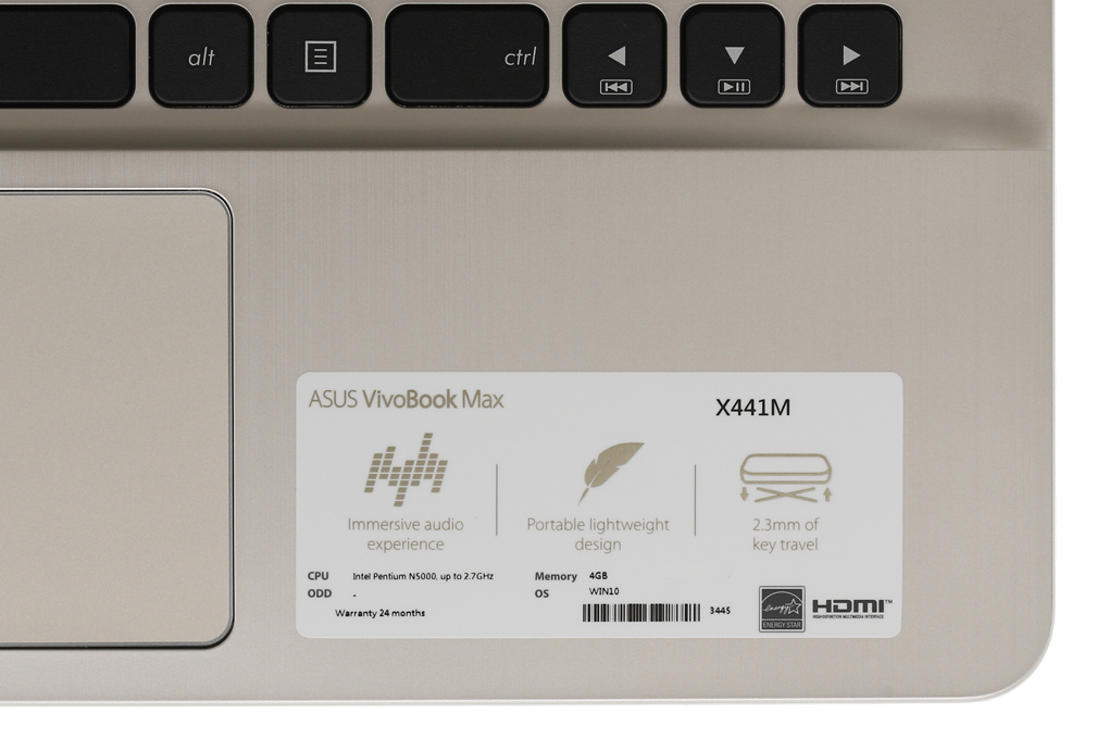 Laptop Asus VivoBook X441MA N5000/4GB/1TB/Win10 (GA024T) - 10