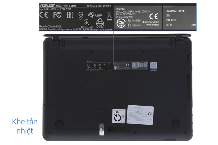 Laptop Asus VivoBook X441MA N5000/4GB/1TB/Win10 (GA024T) Màu Đen