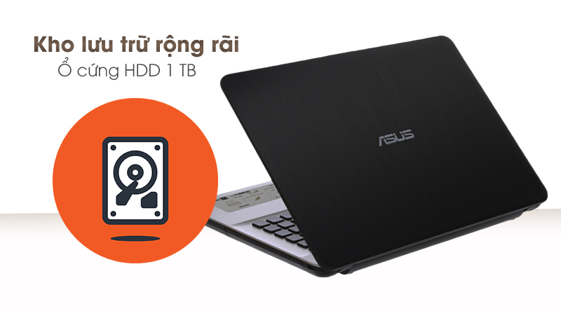 Laptop Asus Vivobook X441MA có không gian lưu trữ lớn