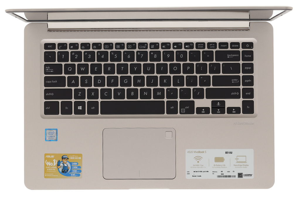 Laptop Asus VivoBook S15 S510UA i3 8130U/4GB/1TB/Win10/(BQ222T) - 4