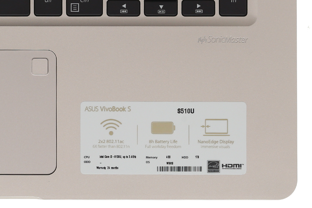 Laptop Asus VivoBook S15 S510UA i3 8130U/4GB/1TB/Win10/(BQ222T) - 9