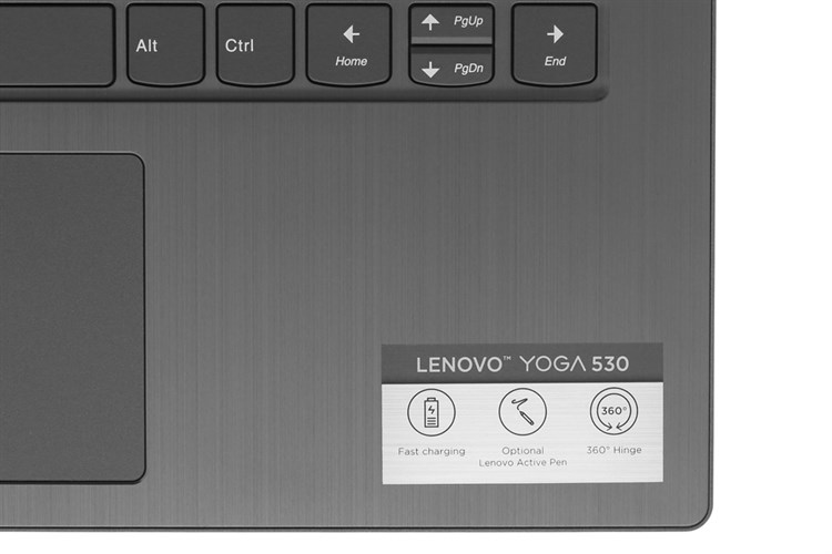 Laptop Lenovo Ideapad YOGA 530 14IKB i3 7130U/4GB/128GB/Win10 (81EK00MDVN) Màu Xám