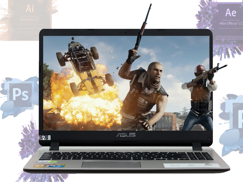 Cấu hình chơi game cơ bản trên máy tính xách tay Asus core i5 X507UF 8250U