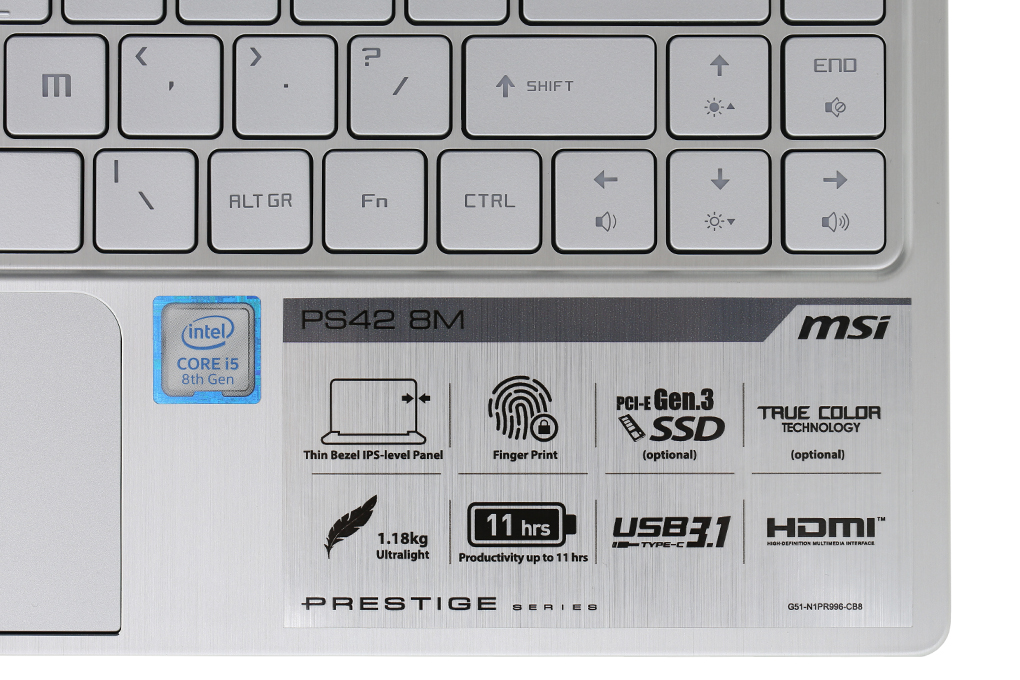 Laptop MSI Prestige PS42 i5 8250U/4GB/256GB/win10 (476VN)